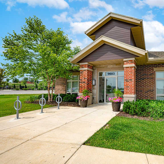 our leasing office is located in our building on the corner of our street