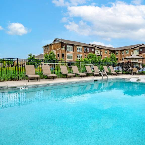 the swimming pool at our apartments