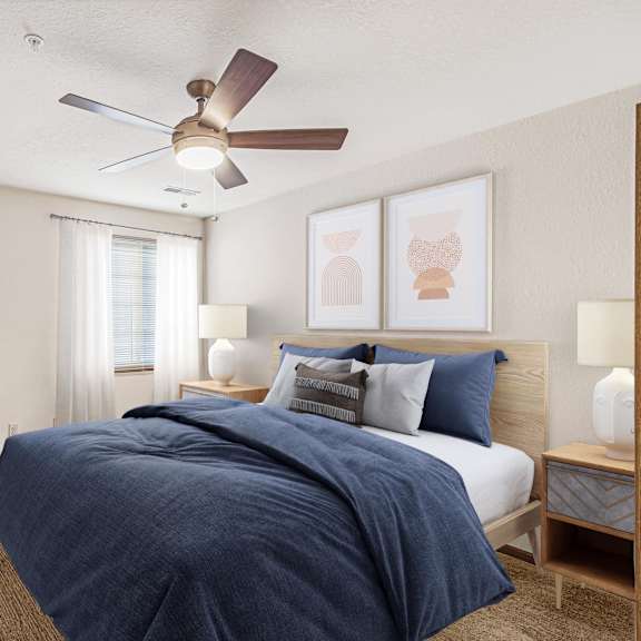 one bedroom, one bathroom open concept