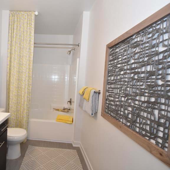 bathroom with a white sink at casa mira view apartments, san diego, ca, 92126