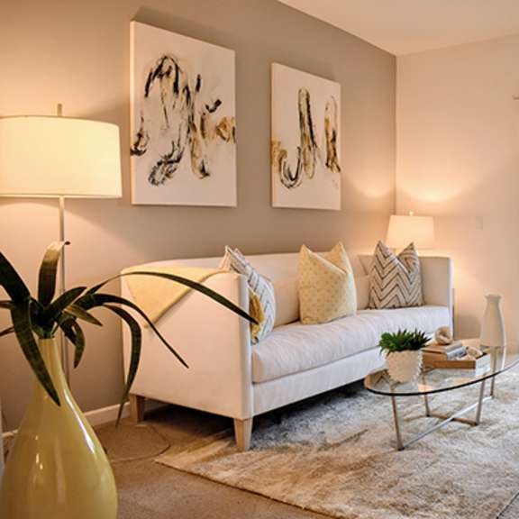 bright living room at casa mira view apartments, san diego