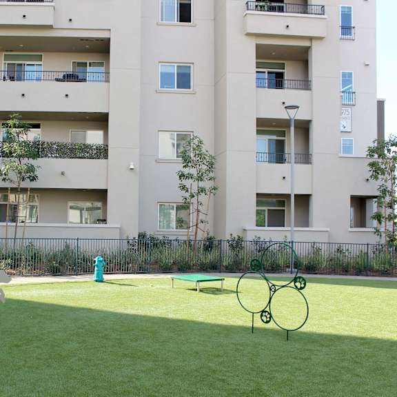 pet recreation area at casa mira view apartments, san diego, california