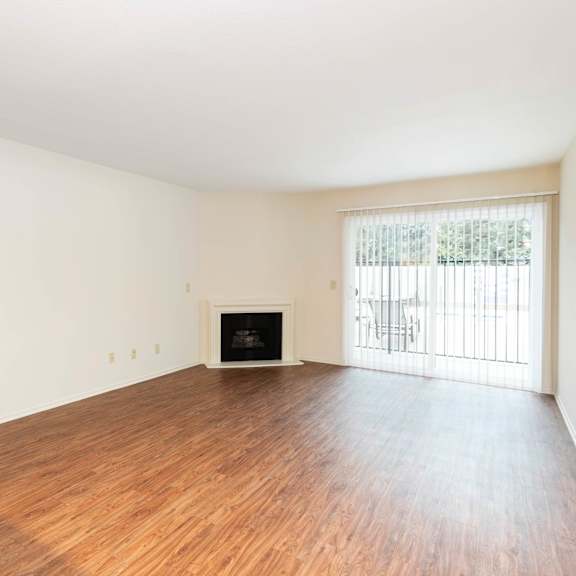 room with a fireplace at fulton gardens apartments, sherman oaks, ca
