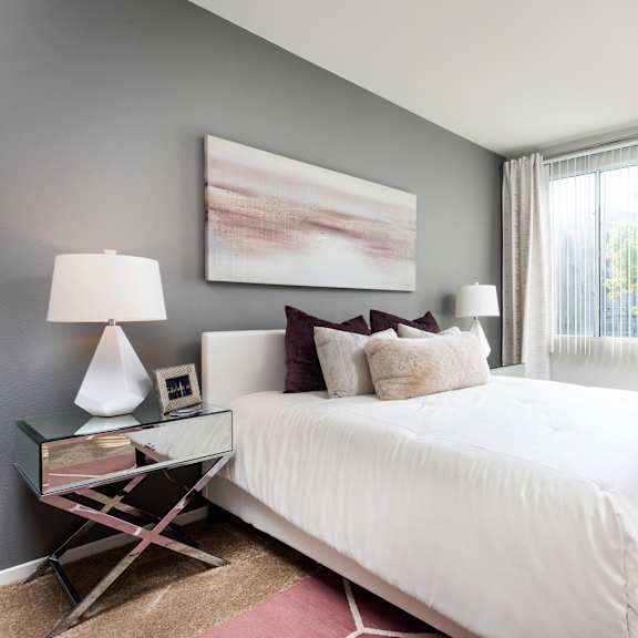 spacious bedroom at la jolla crossroads apartments, san diego, ca