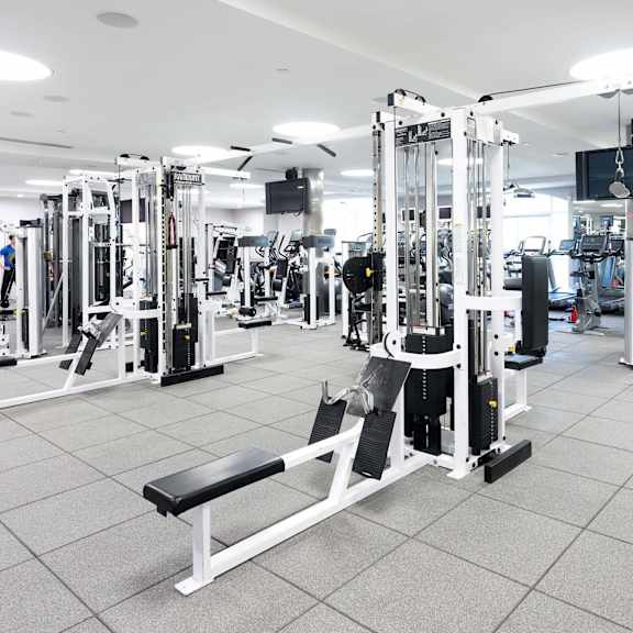 gym at la jolla crossroads apartments, san diego