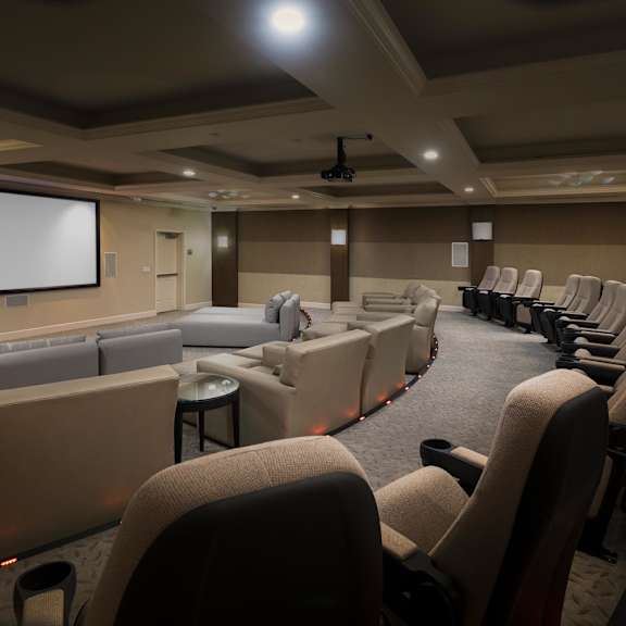 movie theatre at la jolla crossroads apartments, san diego, ca