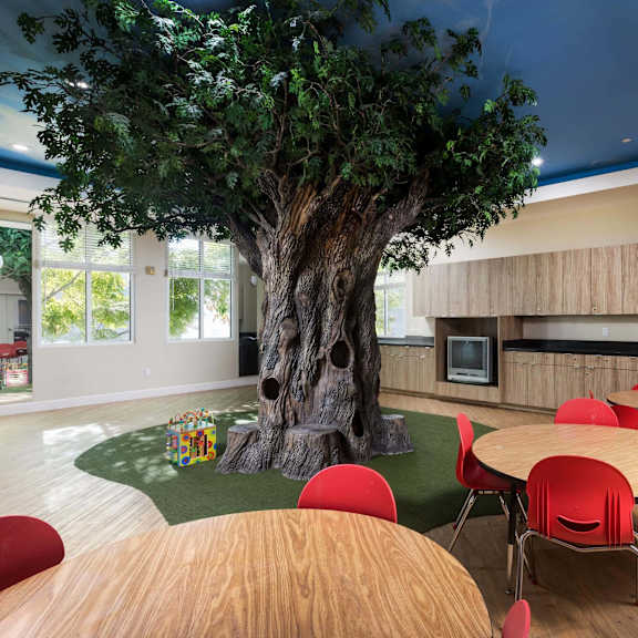 activity room at la jolla crossroads apartments, california, 92122
