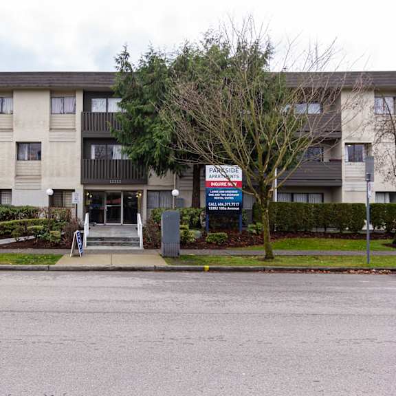 a large apartment complex with a sign that says "panorama".