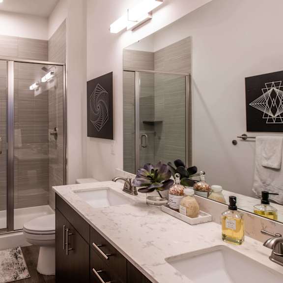 Thumbnail 7 of 8 2 Bedroom, 2 Bathroom with double vanity sinks at The Apex at CityPlace, Kansas, 66210