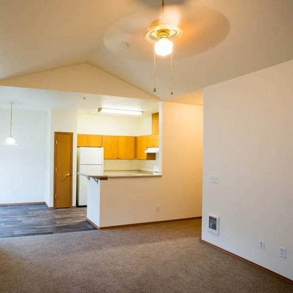 carpeted living area at redwood acres, washington