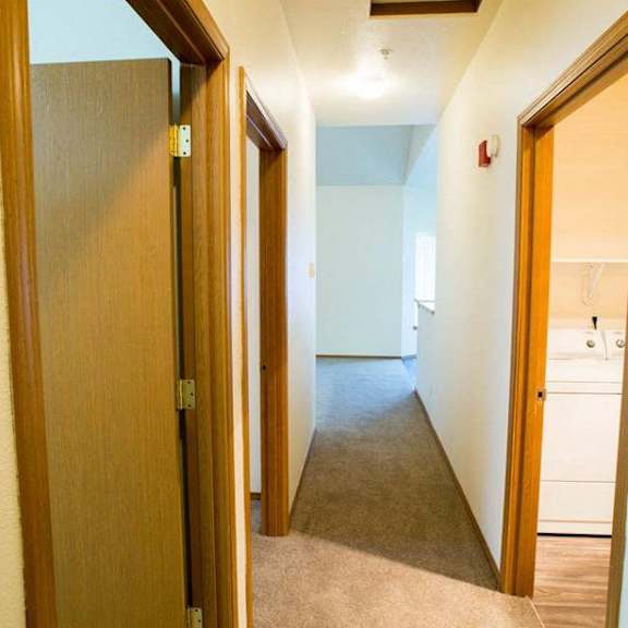 hallway view at redwood acres, vancouver