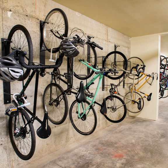 secure indoor bike racks at quinten tower, oregon