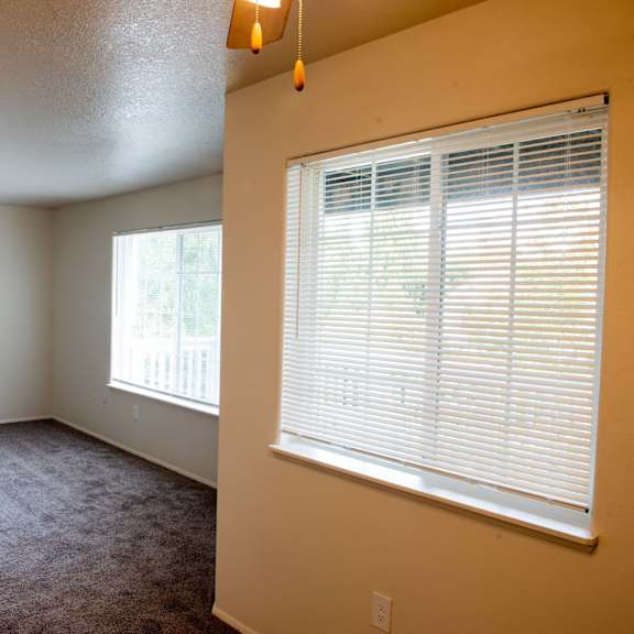 living room at wingsong manor apartments, portland
