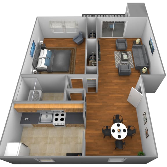 Thumbnail 1 of 2 1 bedroom 1 bathroom floor plan at Colony Hill Apartments at Colony Hill Apartments & Townhomes, Baltimore, 21227