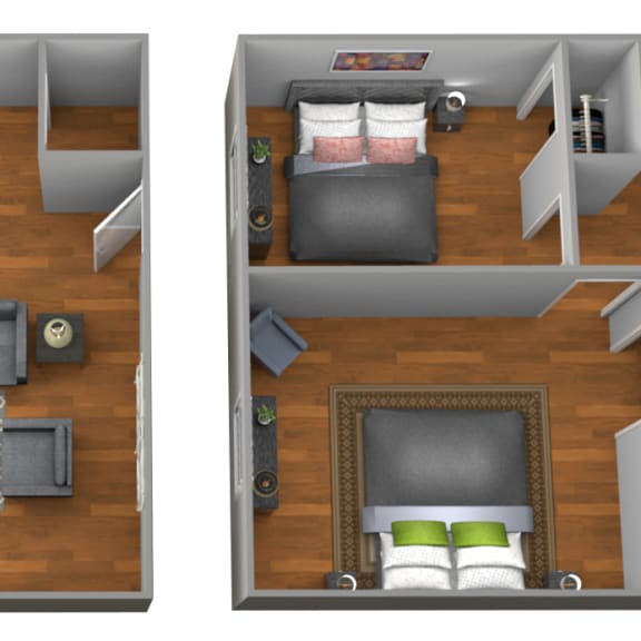 Thumbnail 1 of 2 3 bedroom 1.5 bathroom floor plan at Colony Hill Townhomes at Colony Hill Apartments & Townhomes, Maryland