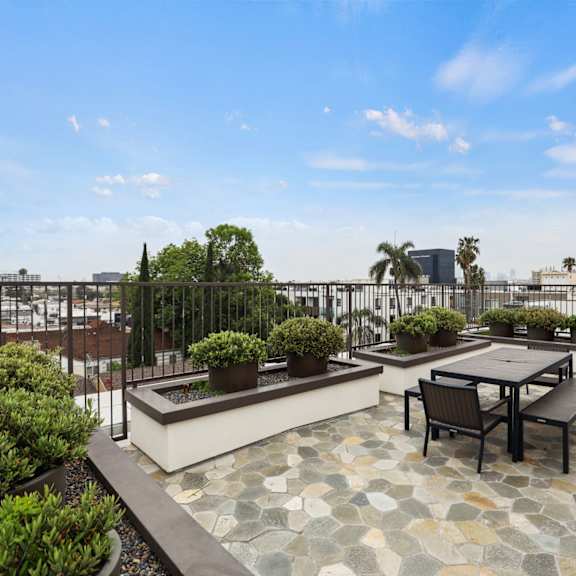 views from the rooftop terrace