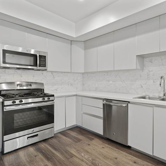 large-size kitchen with ample cabinet storage
