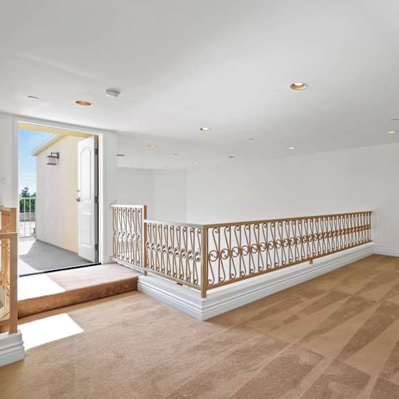 spacious loft space with patio
