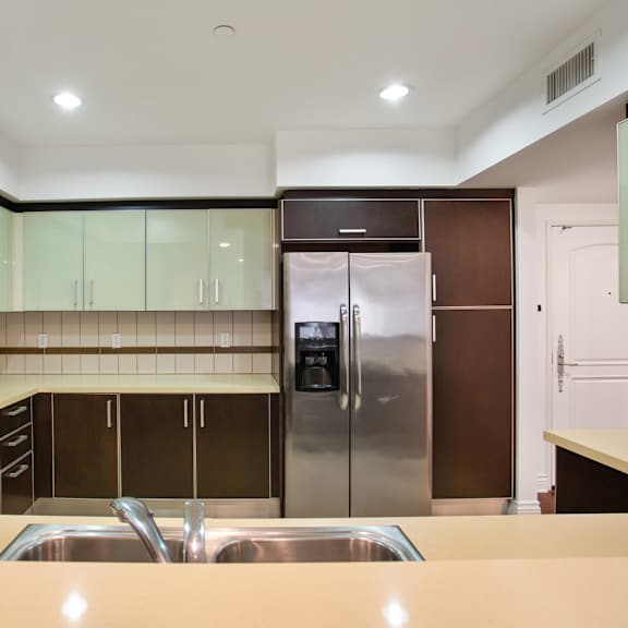 large-size kitchen with energy-efficient appliances with ample cabinet storage