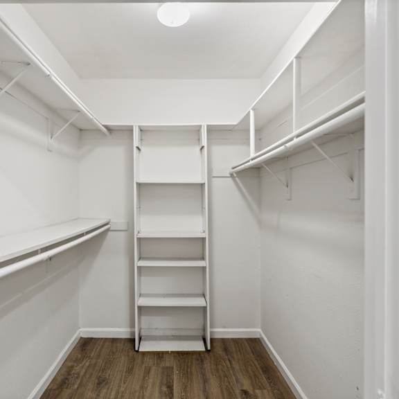 walk-in closet with built-in organizers