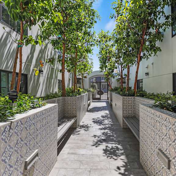 interior courtyard of kiowa stone by wiseman