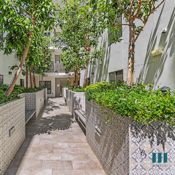 lower level view of courtyard