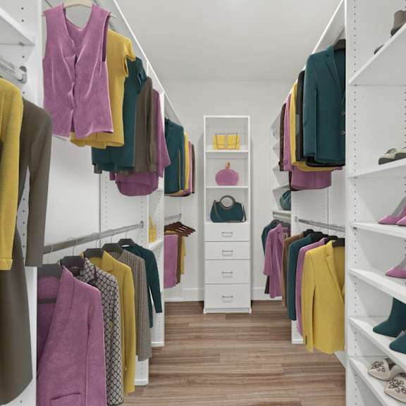 walk-in closet with built-in organizers
