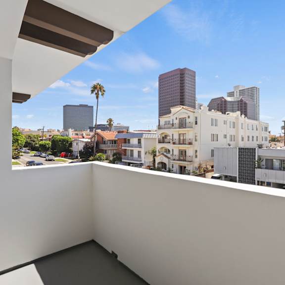 large-size patio with skyline views