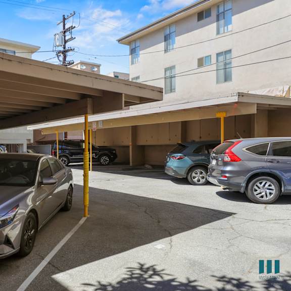 covered parking area for residents