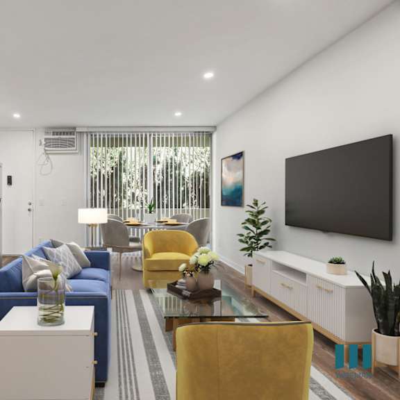 open-concept kitchen, dining, and living room