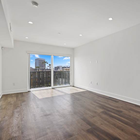 bright living room space