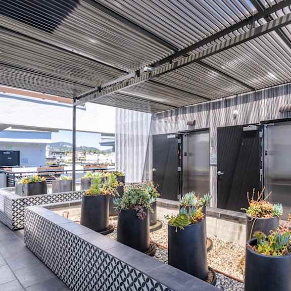 rooftop deck elevator entrance/exit