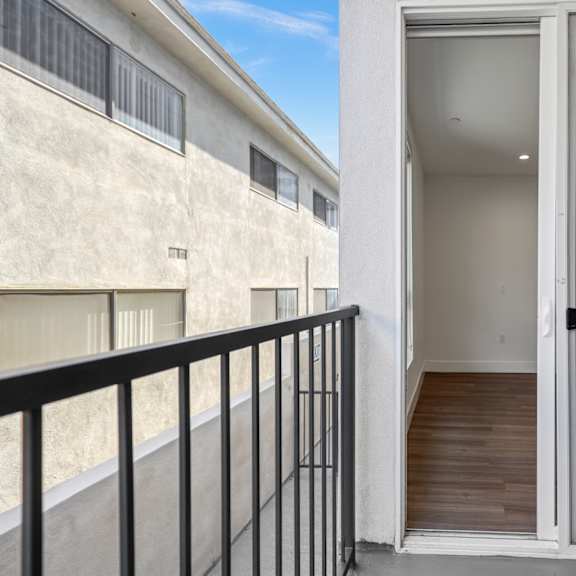 patio with glass double doors
