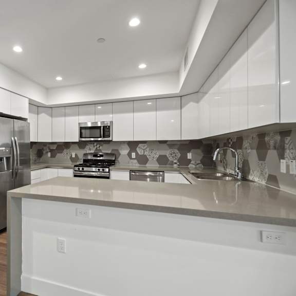 large-size kitchen with ample cabinet and storage and counter space