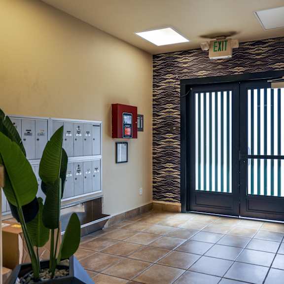 resident mailbox area