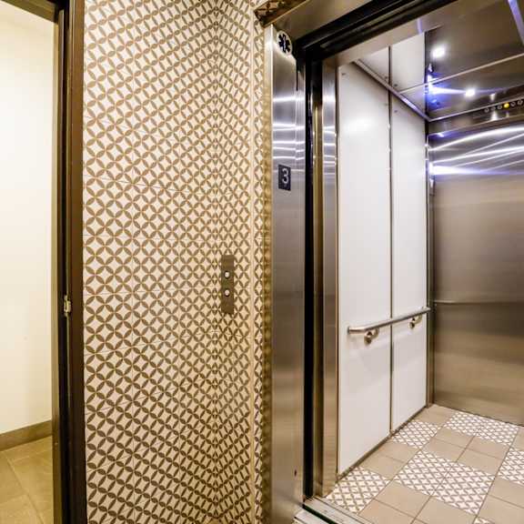 lobby elevator of armacost bella by wiseman