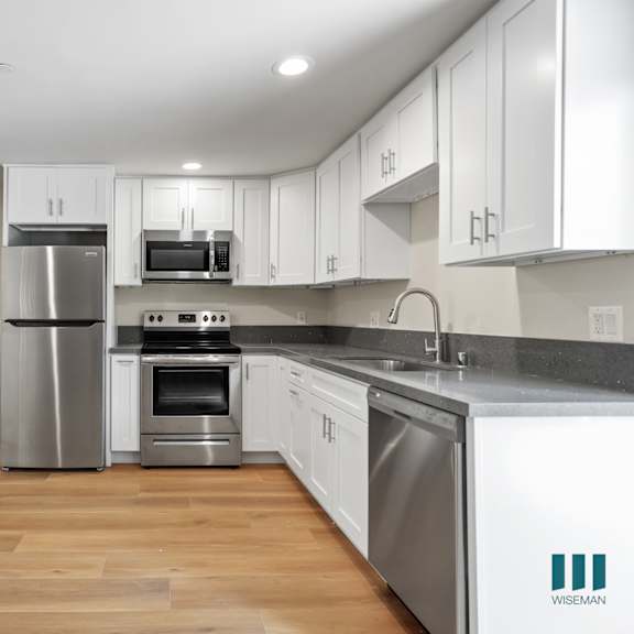 open-concept kitchen with energy-efficient appliances