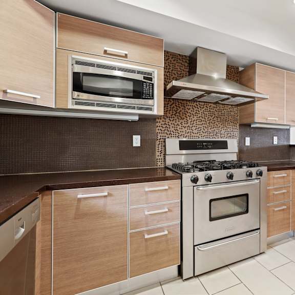 kitchen with energy-efficient appliances