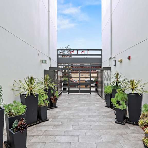 front entrance leading to the interior courtyard