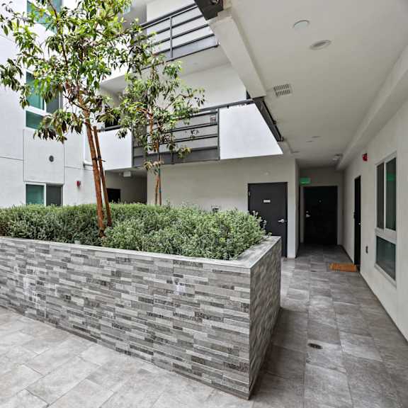 interior courtyard of colby at ohio by wiseman