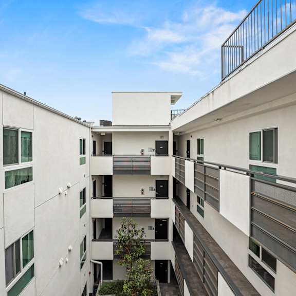 upper level view of interior courtyard