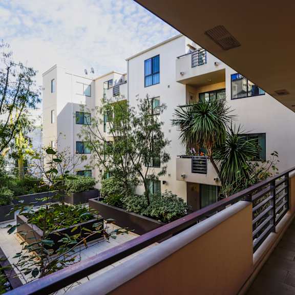 upper-level view of interior courtyard