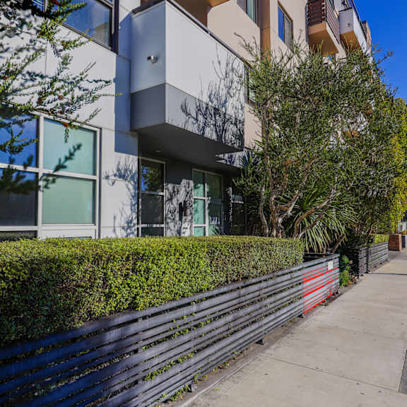 sidewalk view of santa monica federal by wiseman