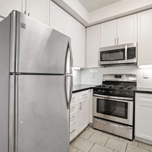 kitchen with stainless-steel appliances