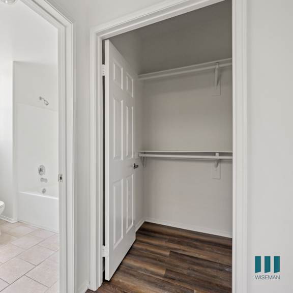full-size bathroom and hall closet
