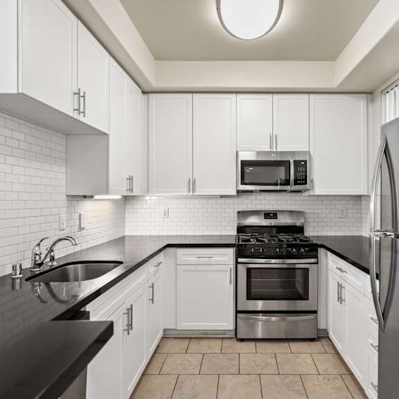 kitchen with energy-efficient appliances