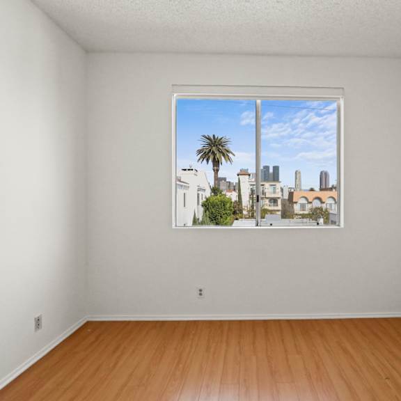 bedroom with window and natural light