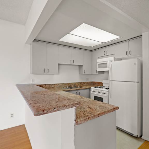 kitchen with refrigerator, stove, dishwasher, and microwave