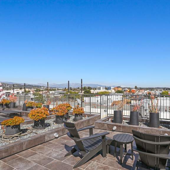 rooftop deck with seating area at gramercy park by wiseman, california