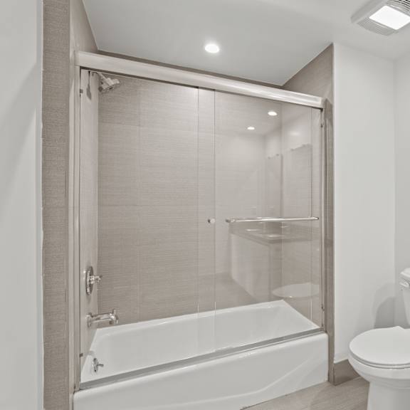bathroom with toilet at gramercy park by wiseman, los angeles, california